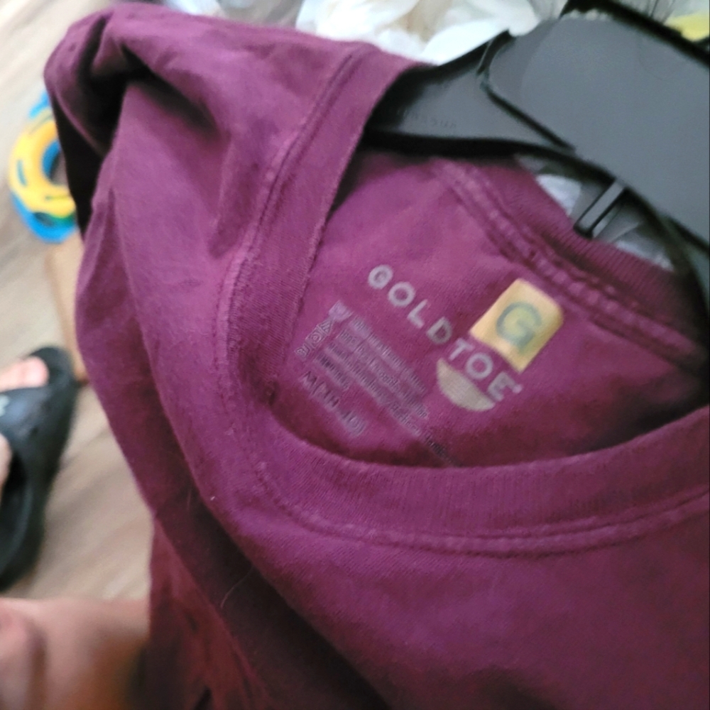Gold Toe Maroon T-Shirt
